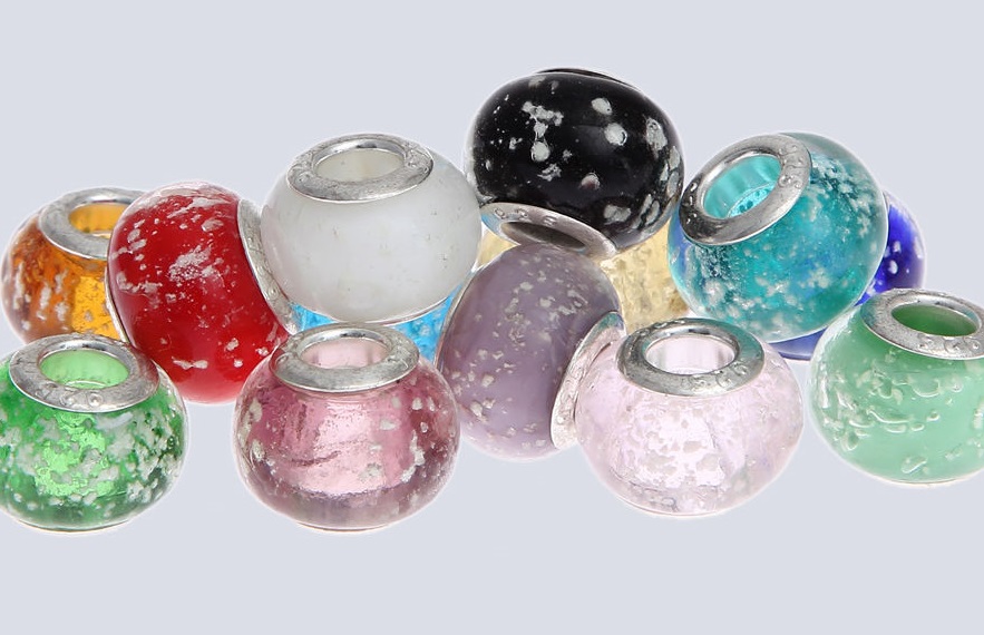 lampwork glaskraal/bedel pandora-style